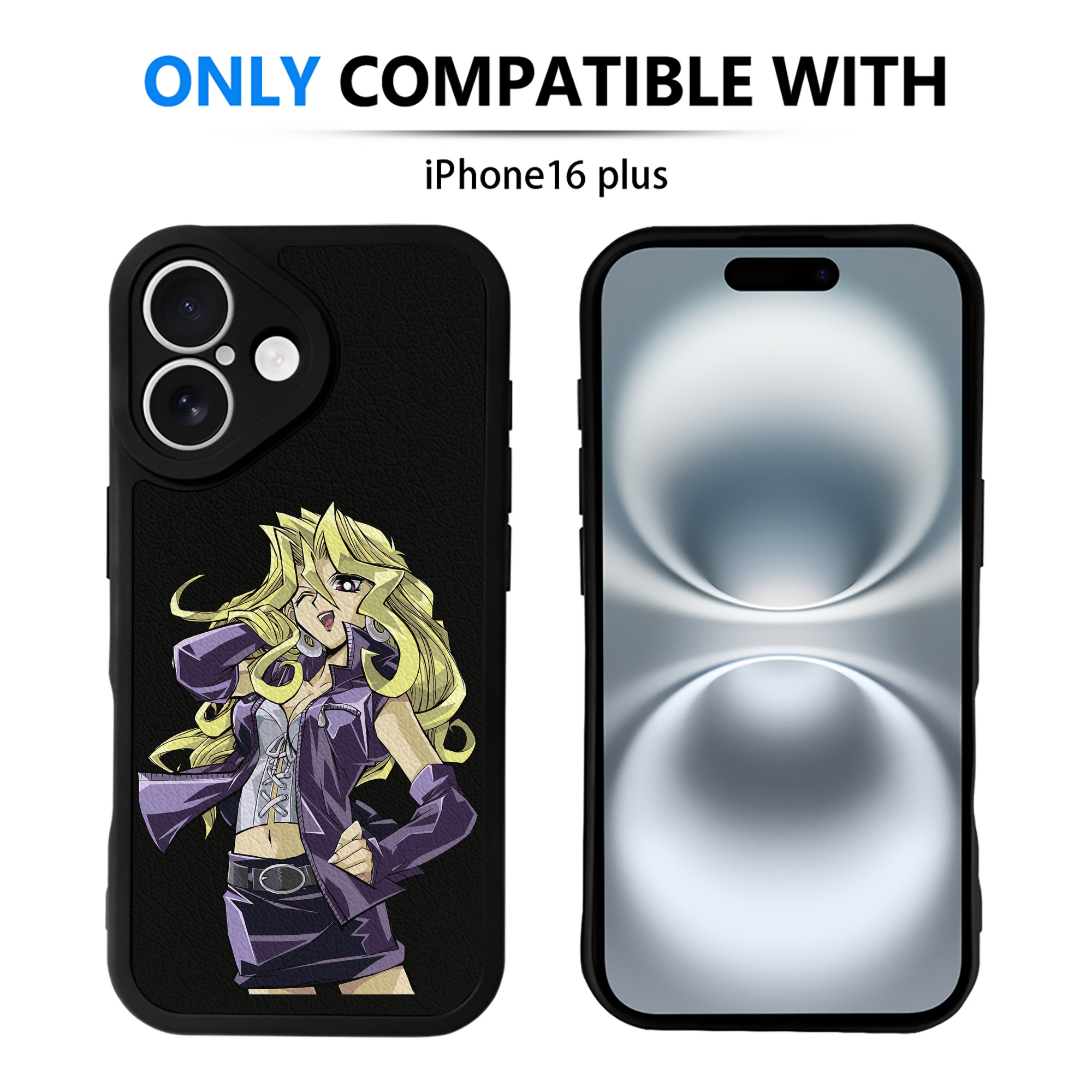 （画像用） 遊☆戯☆王 Yu-Gi-Oh! 【iPhone 16シリーズ対応】シリコンスマホケース（レザー調） 材質：シリコン